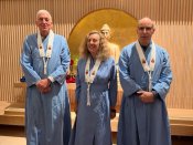 The three new Order members in the ABC shrine room