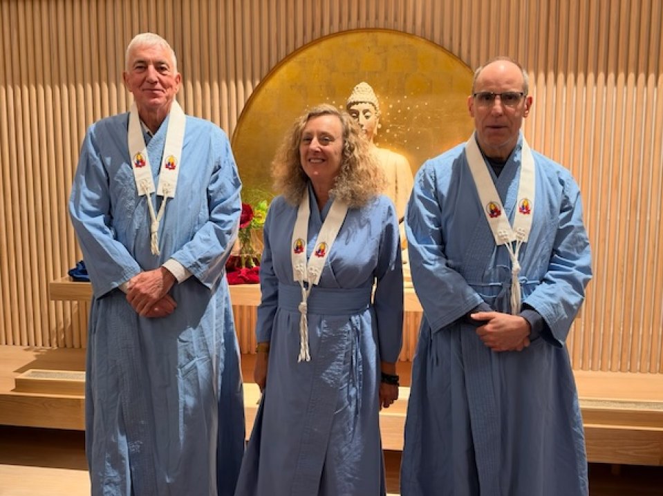 The three new Order members in the ABC shrine room