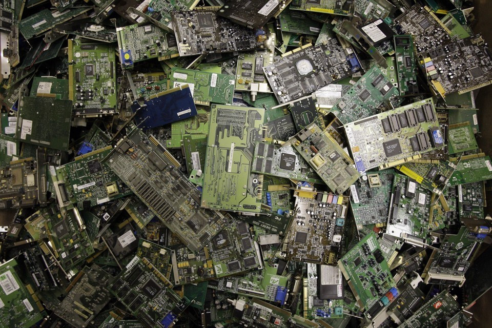 discarded motherboards