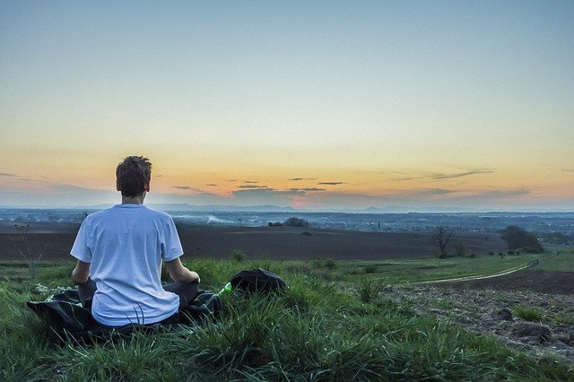 Meditation Outside City