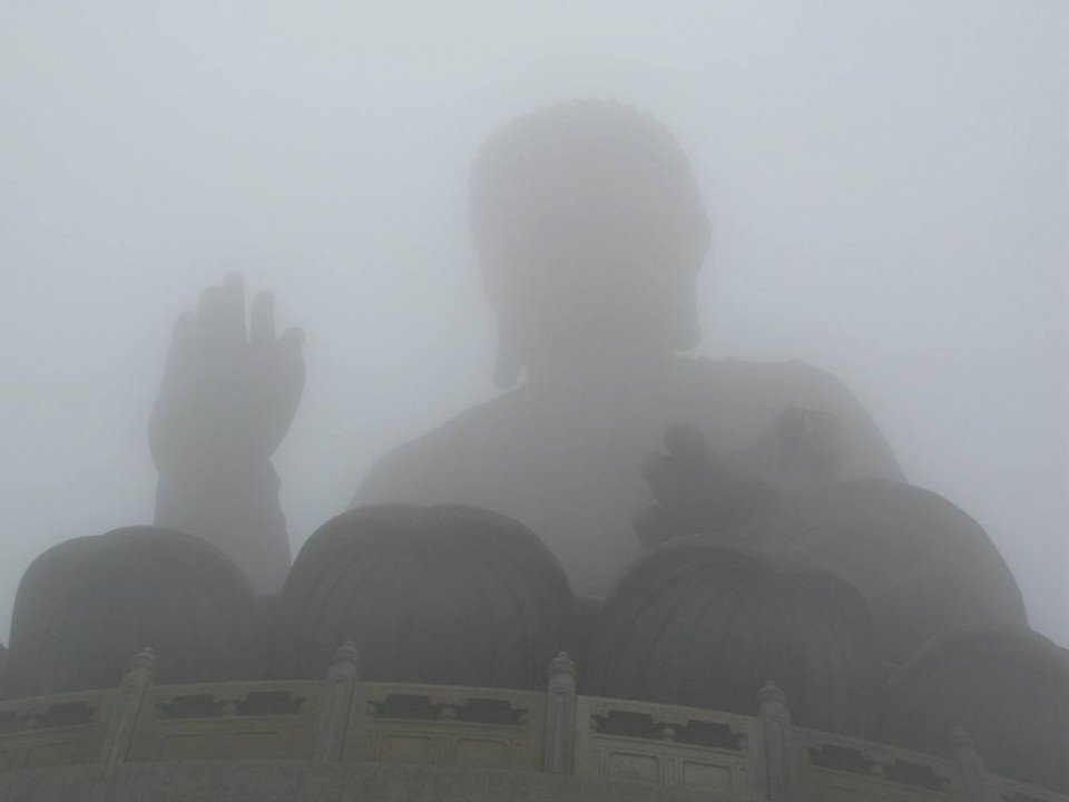 Buddha in mist