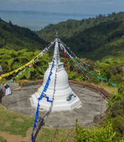 Stupa with flags