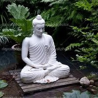 Buddha in pond