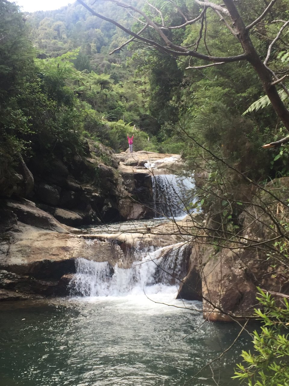 Black rocks waterfall