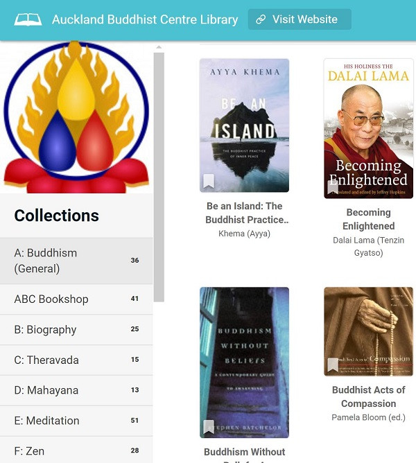 A screen shot of the new online ABC library catalogue