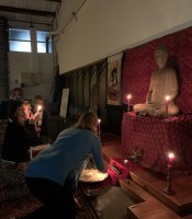 Midnight puja at the ABC before renovations (ABC)