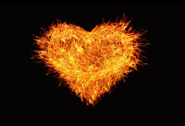 Heart on fire