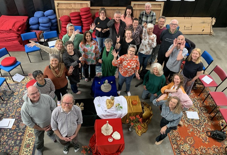 Group of friends at the Auckland Buddhist Centre (ABC)