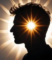 Head with light radiating from the centre (Pixabay)